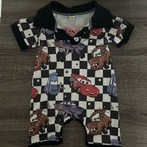 Kids Cartoon Checkered One Piece